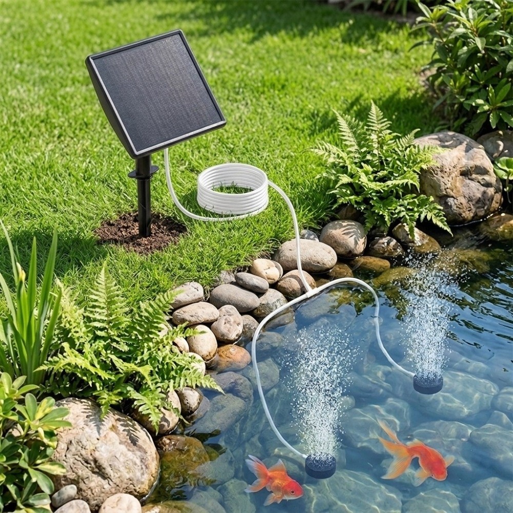Solar Pond Aerator Oxygen Pump - Low Noise Solar Oxygen Pump Solar/USB