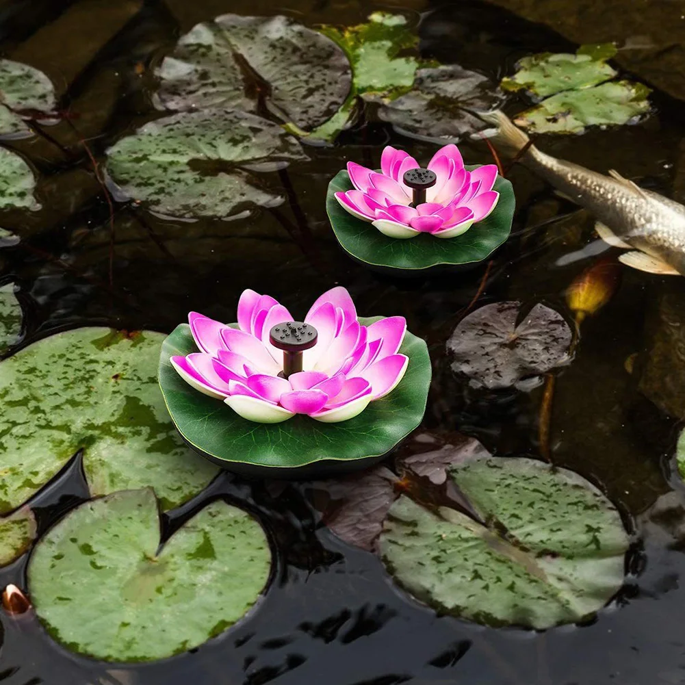 Lotus Shape Floating Garden Fo - огляд і ціна Floating Solar Fountain Water Pump