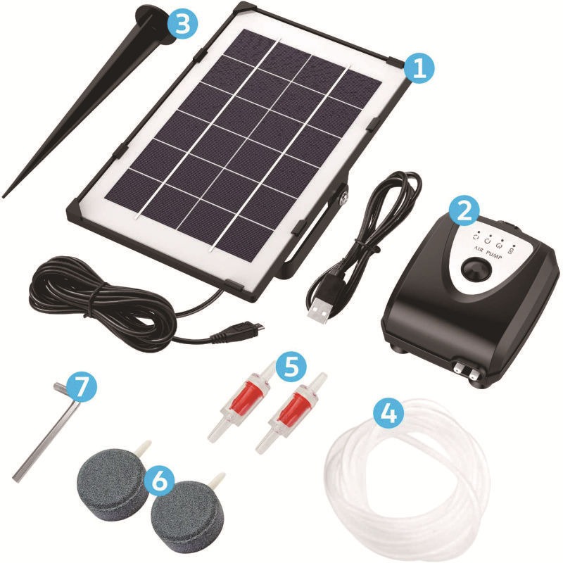 Rechargeable Solar Pond Aerato - огляд і ціна Solar Pond Aerator Oxygen Pump