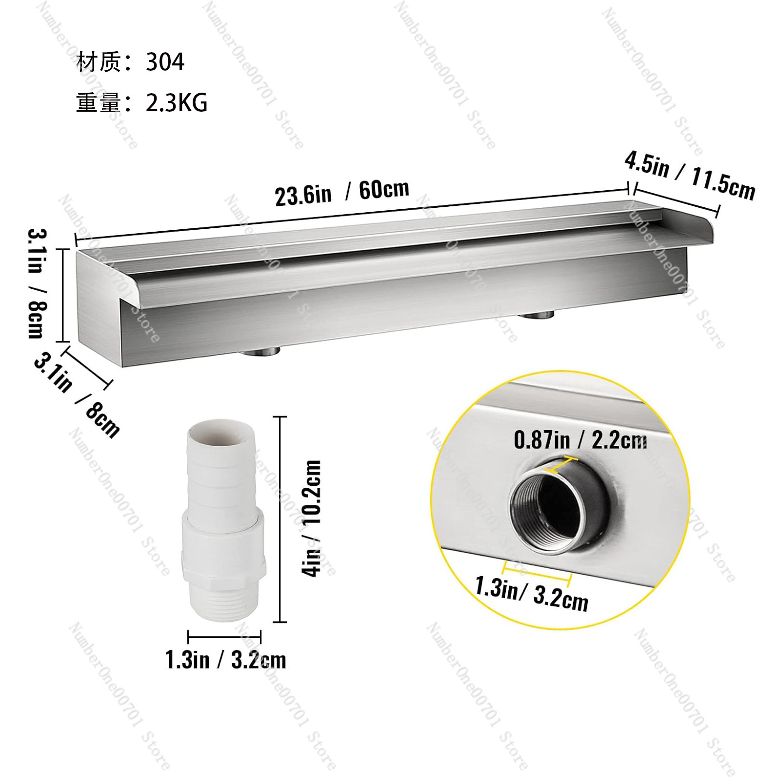 Stainless Steel Waterfall Spil - огляд і ціна Waterfall Spillway Stainless Steel Weir