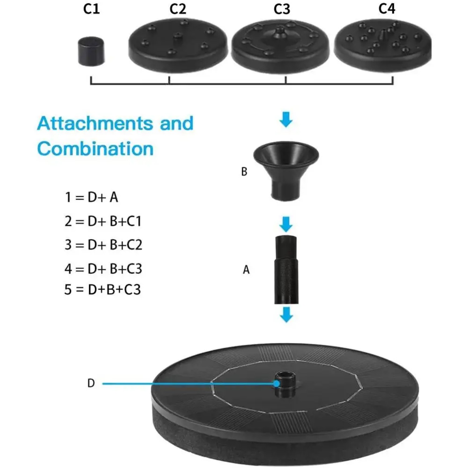 Solar Fountain Pump Kit with 8 - огляд і ціна Floating Solar Fountain Water Pump