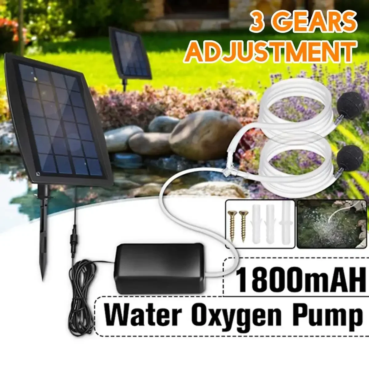 Solar Powered Oxygenator Oxyge - огляд і ціна Solar Pond Aerator Oxygen Pump