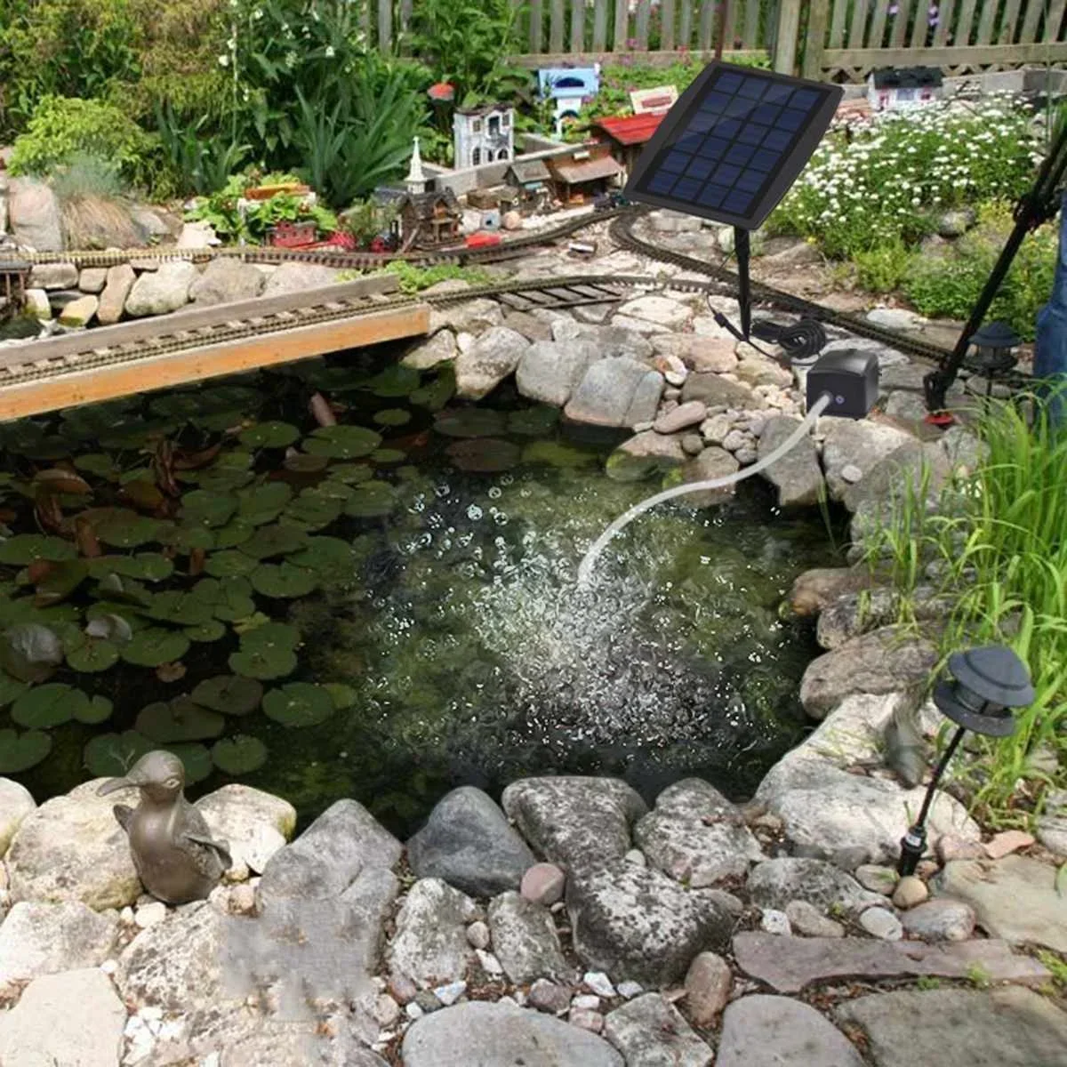 Solar Powered Oxygenator Oxyge - огляд і ціна Solar Pond Aerator Oxygen Pump