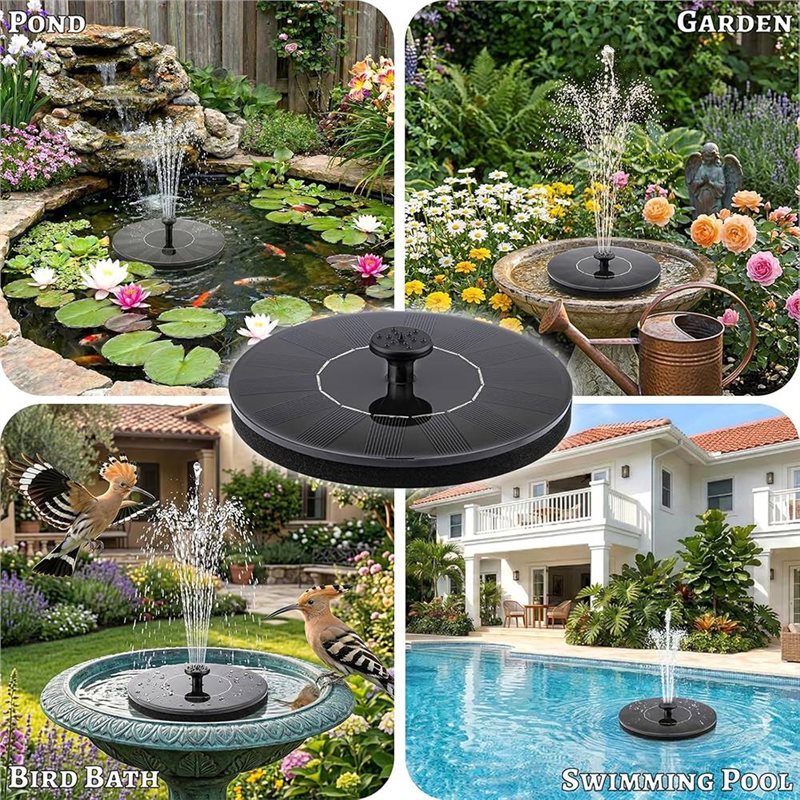 B08B-No Battery Solar Fountain - огляд і ціна Floating Solar Fountain Water Pump