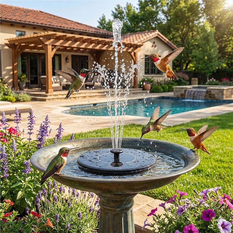 B08B-No Battery Solar Fountain - огляд і ціна Floating Solar Fountain Water Pump