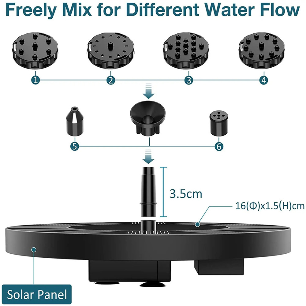 13cm Floating Solar Panel Sola - огляд і ціна Floating Solar Fountain Water Pump