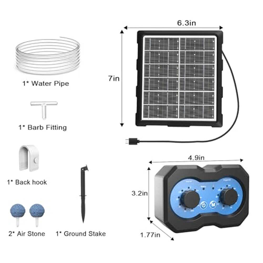 Solar Pond Oxygenator 3W 6V So - огляд і ціна Solar Pond Aerator Oxygen Pump