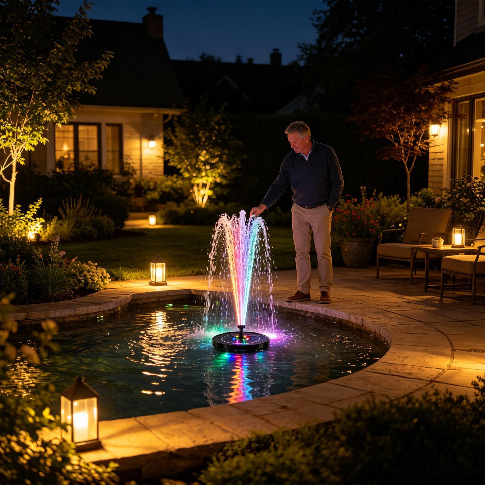 Floating Solar Bird Bath Fount - огляд і ціна Floating Solar Fountain Water Pump